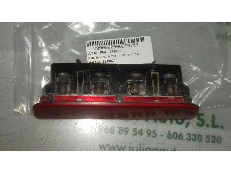 Recambio de luz central de freno para citroen nemo sx plus referencia OEM IAM E240020  