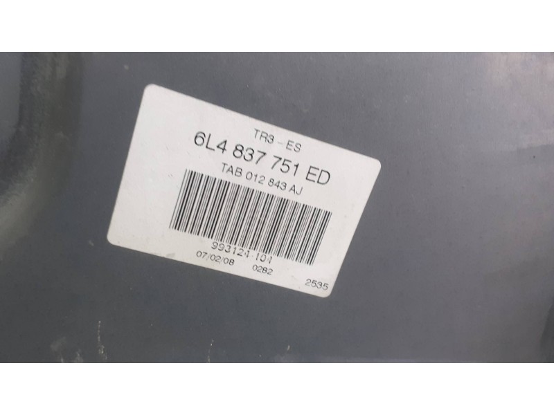 Recambio de elevalunas delantero izquierdo para seat ibiza (6l1) referencia OEM IAM 6L4837751ED SIN MOTOR ELECTRICO