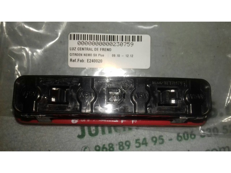 Recambio de luz central de freno para citroen nemo sx plus referencia OEM IAM E240020  