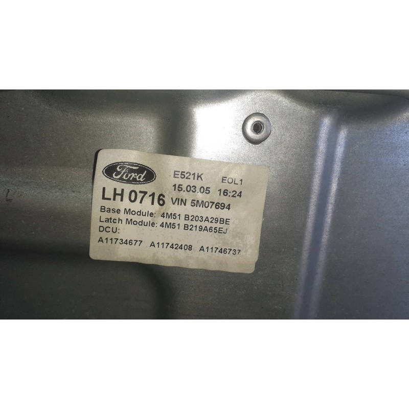 Recambio de elevalunas delantero izquierdo para ford focus berlina (cap) referencia OEM IAM 4M51B045H17AA SIN MOTOR ELECTRICO