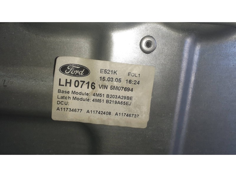 Recambio de elevalunas delantero izquierdo para ford focus berlina (cap) referencia OEM IAM 4M51B045H17AA SIN MOTOR ELECTRICO