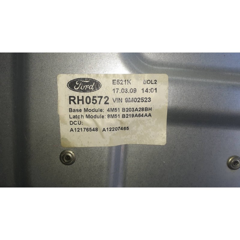 Recambio de elevalunas delantero derecho para ford focus lim. (cb4) referencia OEM IAM 8M51B219A64AA SIN MOTOR ELECTRICO