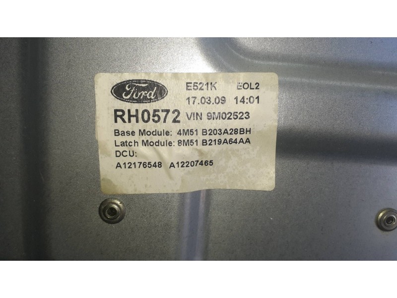 Recambio de elevalunas delantero derecho para ford focus lim. (cb4) referencia OEM IAM 8M51B219A64AA SIN MOTOR ELECTRICO