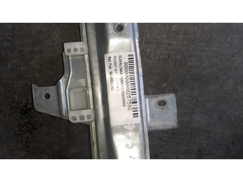 Recambio de elevalunas trasero izquierdo para peugeot 407 referencia OEM IAM 9644893780 SIN MOTOR ELECTRICO