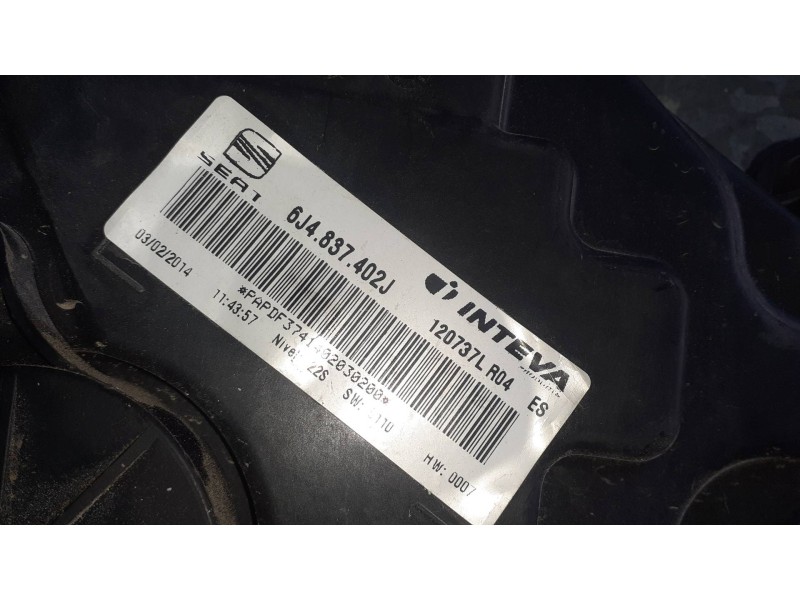 Recambio de elevalunas delantero derecho para seat ibiza (6j5) referencia OEM IAM 6J4837402J SIN MOTOR ELECTRICO