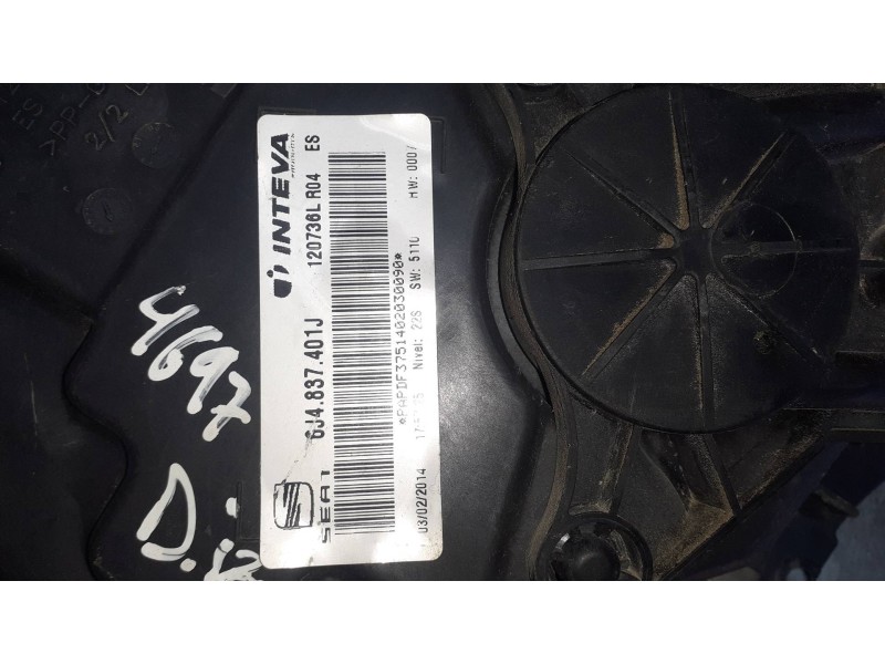 Recambio de elevalunas delantero izquierdo para seat ibiza (6j5) referencia OEM IAM 6J4837401J SIN MOTOR ELECTRICO