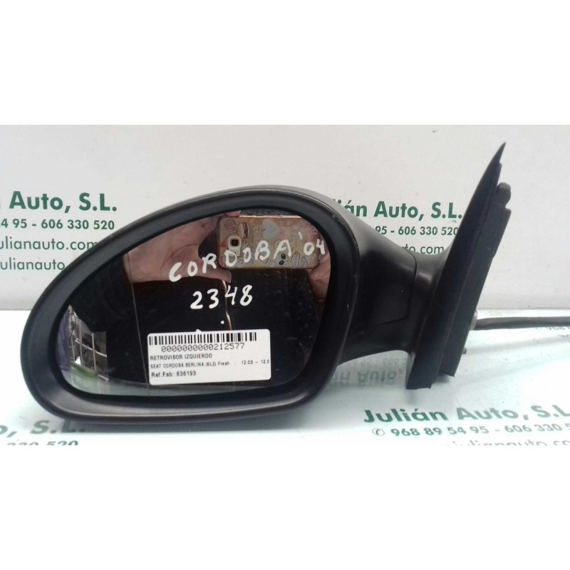 Recambio de retrovisor izquierdo para seat cordoba berlina (6l2) fresh referencia OEM IAM 836193  MANUAL