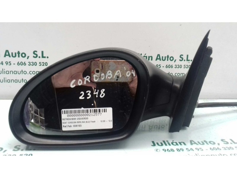 Recambio de retrovisor izquierdo para seat cordoba berlina (6l2) fresh referencia OEM IAM 836193  MANUAL