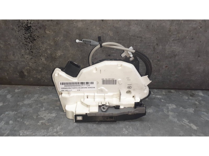 Recambio de cerradura puerta delantera derecha para seat ibiza (6j5) referencia OEM IAM 5N1837016F 16B5N1837016F 6 PINES