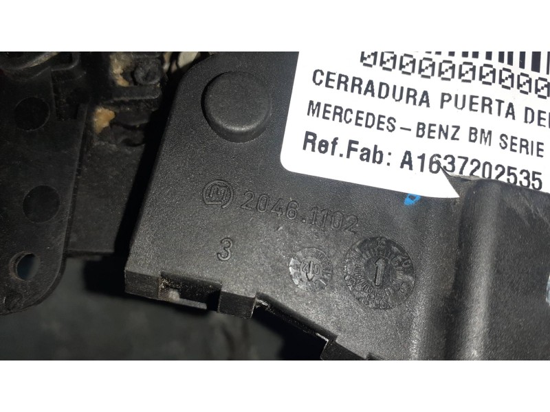 Recambio de cerradura puerta delantera izquierda para mercedes-benz clase m (w163) referencia OEM IAM A1637202535  5 PINES