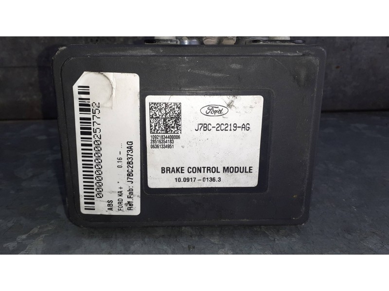 Recambio de abs para ford ka+ referencia OEM IAM J7BC2B373AG 10022015634 J7BC2C219AG