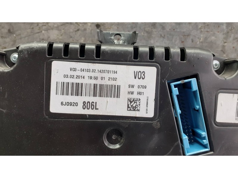 Recambio de cuadro instrumentos para seat ibiza (6j5) referencia OEM IAM 6J0920806L A2C85138900 VDO