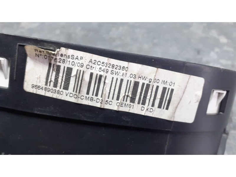 Recambio de cuadro instrumentos para peugeot 407 referencia OEM IAM 9664690380 89661232 SIEMENS VDO
