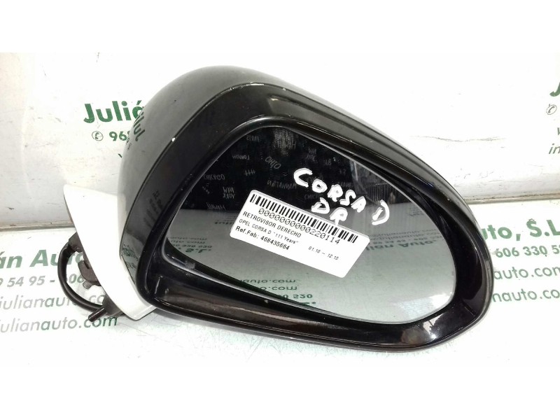 Recambio de retrovisor derecho para opel corsa d ´´111 years´´ referencia OEM IAM 468435664  ELECTRICO