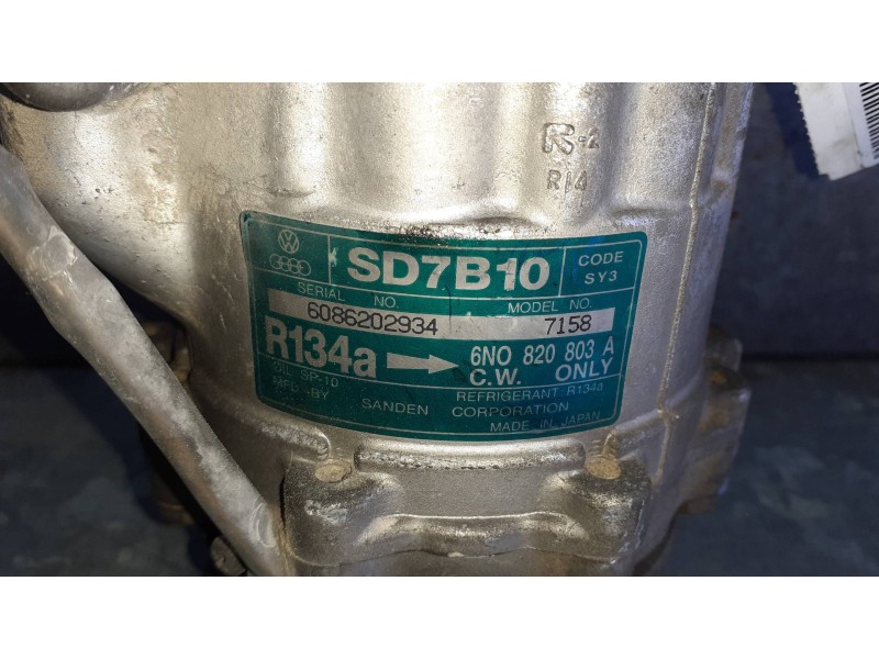 Recambio de compresor aire acondicionado para volkswagen polo berlina (6n1) referencia OEM IAM 6N0820803A 6NO820803A SANDEN
