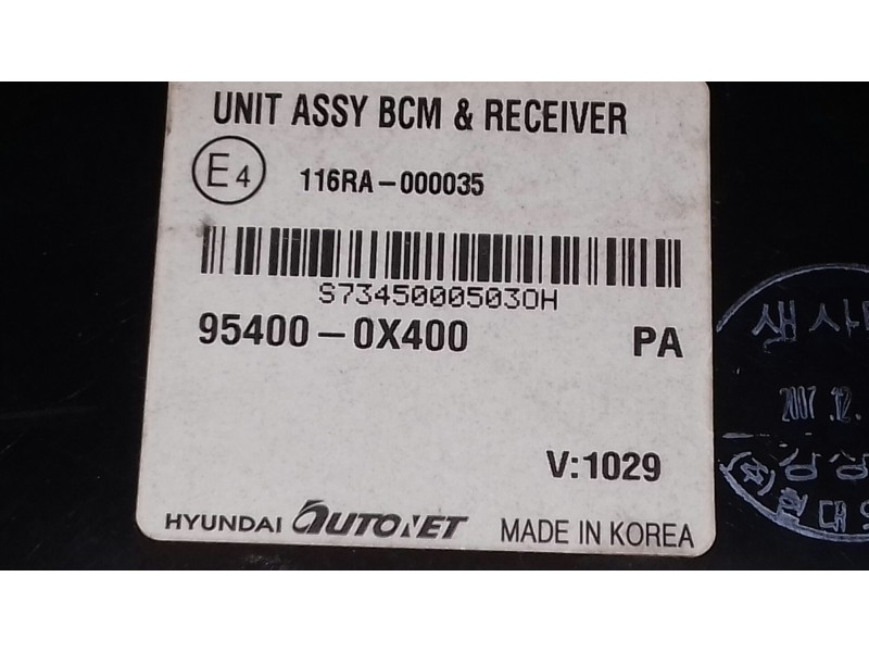 Recambio de modulo electronico para hyundai i10 referencia OEM IAM 954000X400 116RA000035 