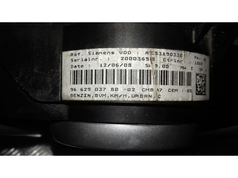 Recambio de cuadro instrumentos para peugeot 207 referencia OEM IAM 9662903780 A2C53065547 9662903780