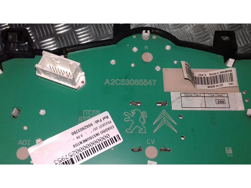 Recambio de cuadro instrumentos para peugeot 207 referencia OEM IAM 9662903780 A2C53065547 9662903780