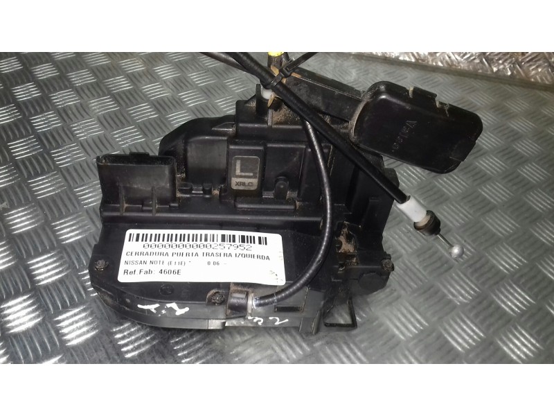 Recambio de cerradura puerta trasera izquierda para nissan note (e11e) referencia OEM IAM 4606E NEGRA CONECTOR3 PINES
