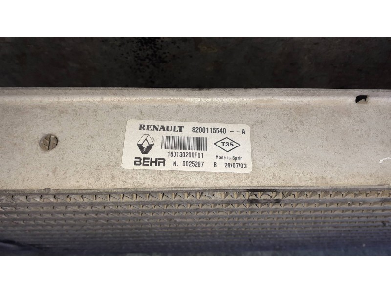 Recambio de intercooler para renault scenic ii referencia OEM IAM 8200115540A  BEHR