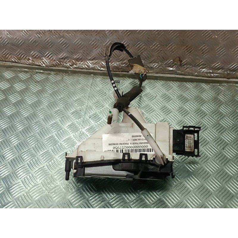 Recambio de cerradura puerta trasera derecha para citroen c3 referencia OEM IAM A048069 NEGRO CONECTOR 6 PINES