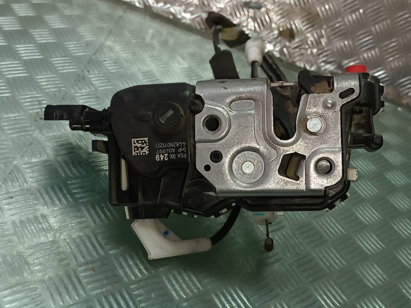 Recambio de cerradura puerta trasera derecha para citroen c3 referencia OEM IAM A048069 NEGRO CONECTOR 6 PINES