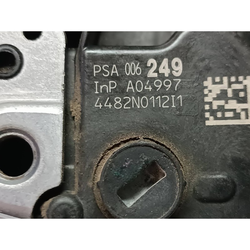 Recambio de cerradura puerta trasera derecha para citroen c3 referencia OEM IAM A048069 NEGRO CONECTOR 6 PINES