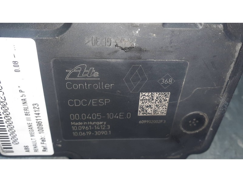 Recambio de abs para renault megane iii berlina 5 p referencia OEM IAM 10096114123 219029 10061930901