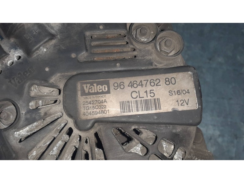 Recambio de alternador para citroen c3 1.4 hdi audace referencia OEM IAM 9646476280 VALEO 