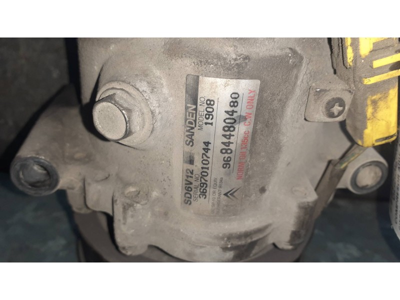 Recambio de compresor aire acondicionado para citroen c3 referencia OEM IAM 9684480480 SD6V12 SANDEN