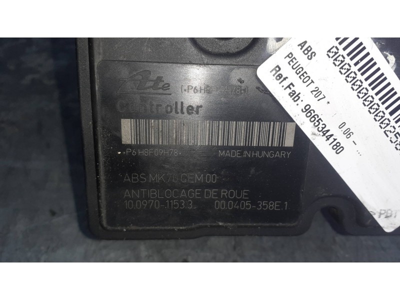 Recambio de abs para peugeot 207 referencia OEM IAM 9665344180 10097011533 10020701424