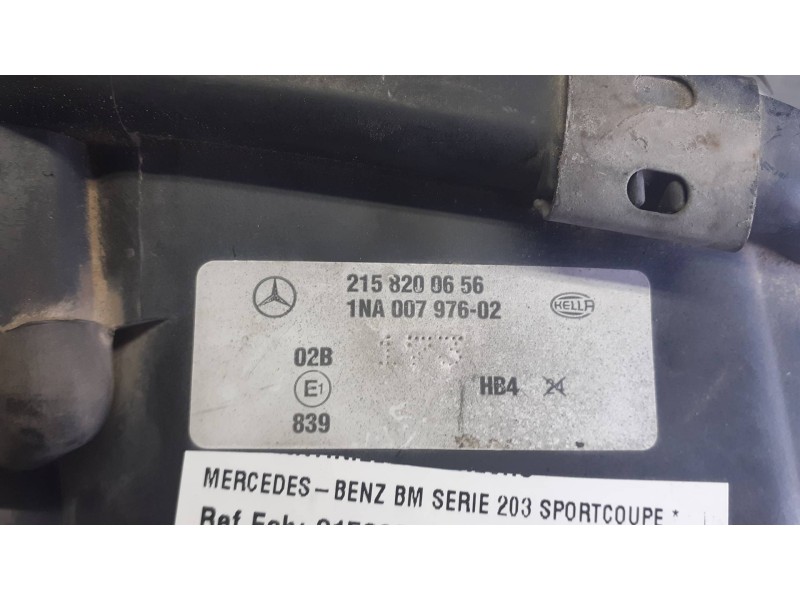 Recambio de faro antiniebla derecho para mercedes-benz clase c (w203) sportcoupe referencia OEM IAM 2158200656 1NA00797602 HELLA