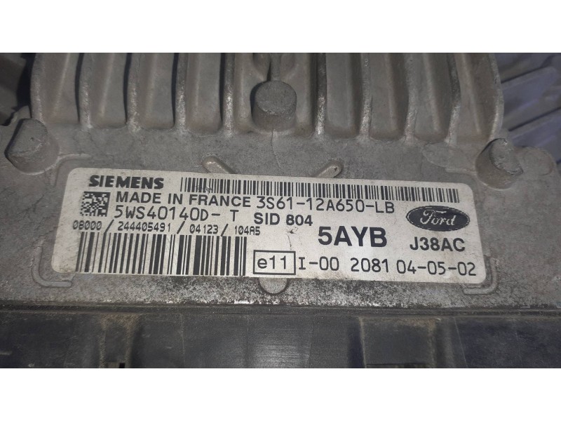 Recambio de centralita motor uce para ford fiesta (cbk) referencia OEM IAM 3S6112A650LB 5WS40140DT SIEMENS