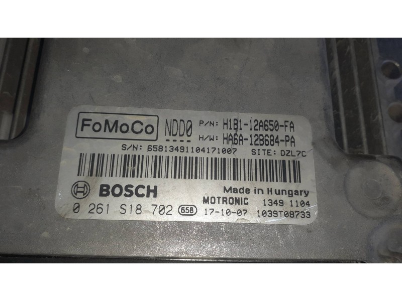 Recambio de centralita motor uce para ford fiesta (ce1) referencia OEM IAM H1B112A650 HA6A12B684PA FOMOCO - BOSCH