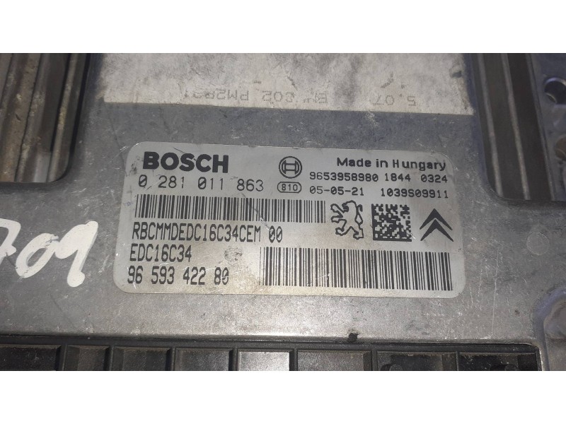 Recambio de centralita motor uce para peugeot 307 break / sw (s1) referencia OEM IAM 9659342280 0281011863 BOSCH