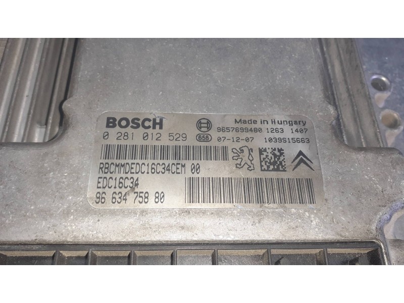 Recambio de centralita motor uce para citroen c3 referencia OEM IAM 9663475880 9657699480 BOSCH