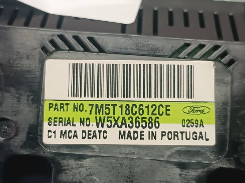 Recambio de mando calefaccion / aire acondicionado para ford kuga (cbv) referencia OEM IAM 7M5T18C612CE  