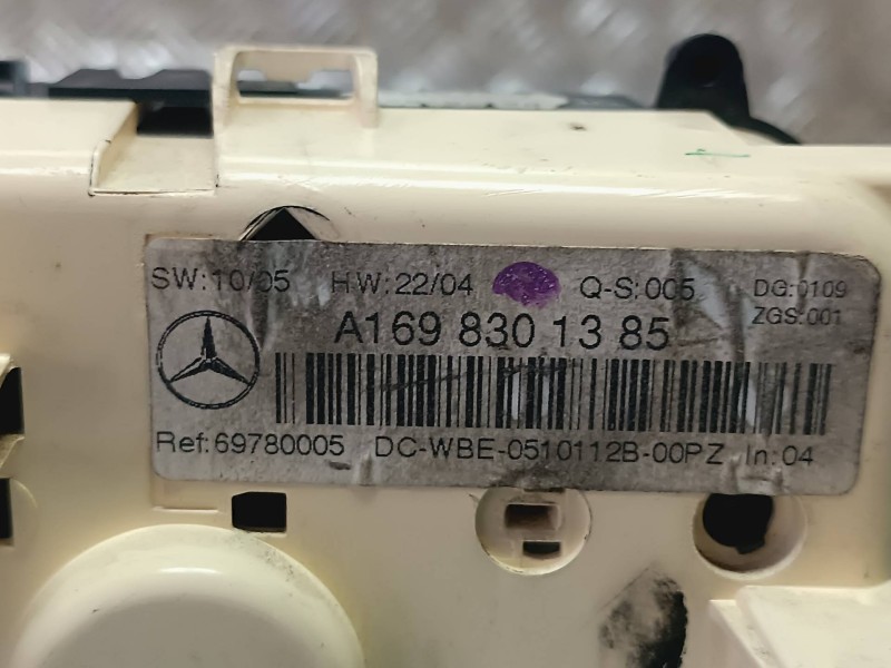 Recambio de mando calefaccion / aire acondicionado para mercedes-benz clase b (w245) referencia OEM IAM A1698301385 69780005 