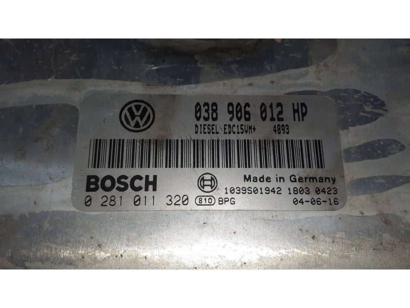 Recambio de centralita motor uce para seat ibiza (6l1) referencia OEM IAM 038906012HP 0281011320 BOSCH