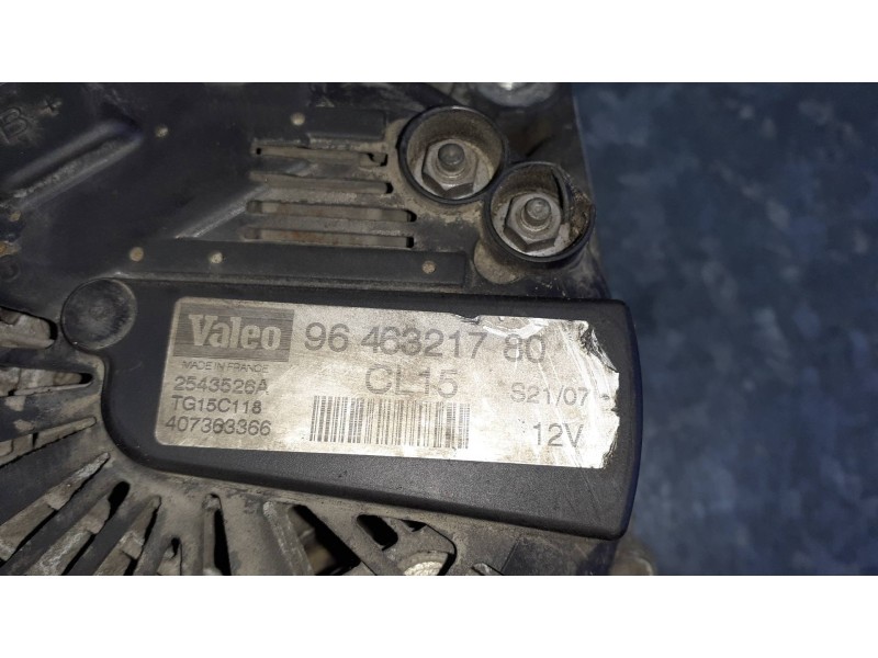 Recambio de alternador para peugeot 207 referencia OEM IAM 9646321780 TG15C118 VALEO
