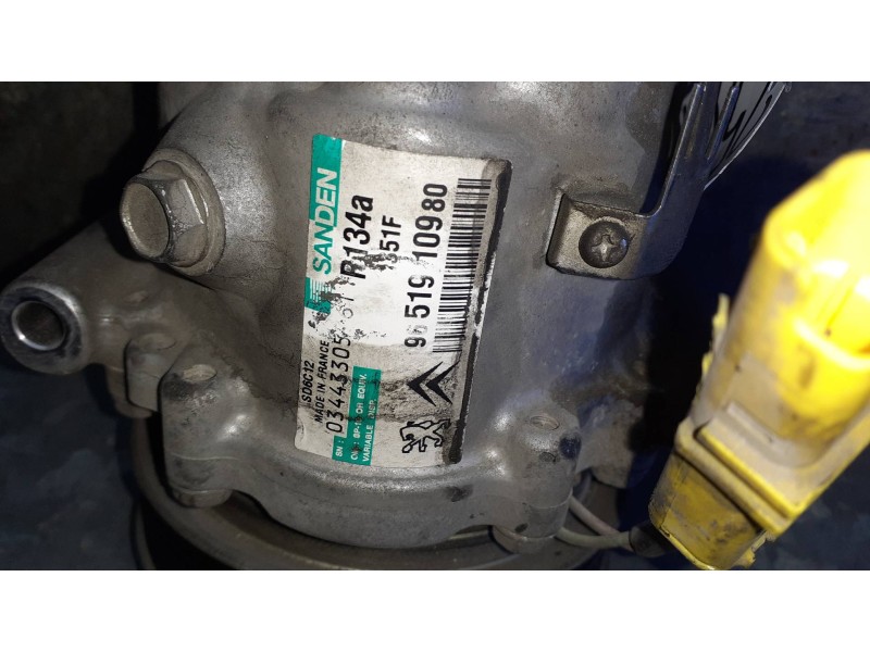 Recambio de compresor aire acondicionado para peugeot 207 referencia OEM IAM 9651910980  SANDEN
