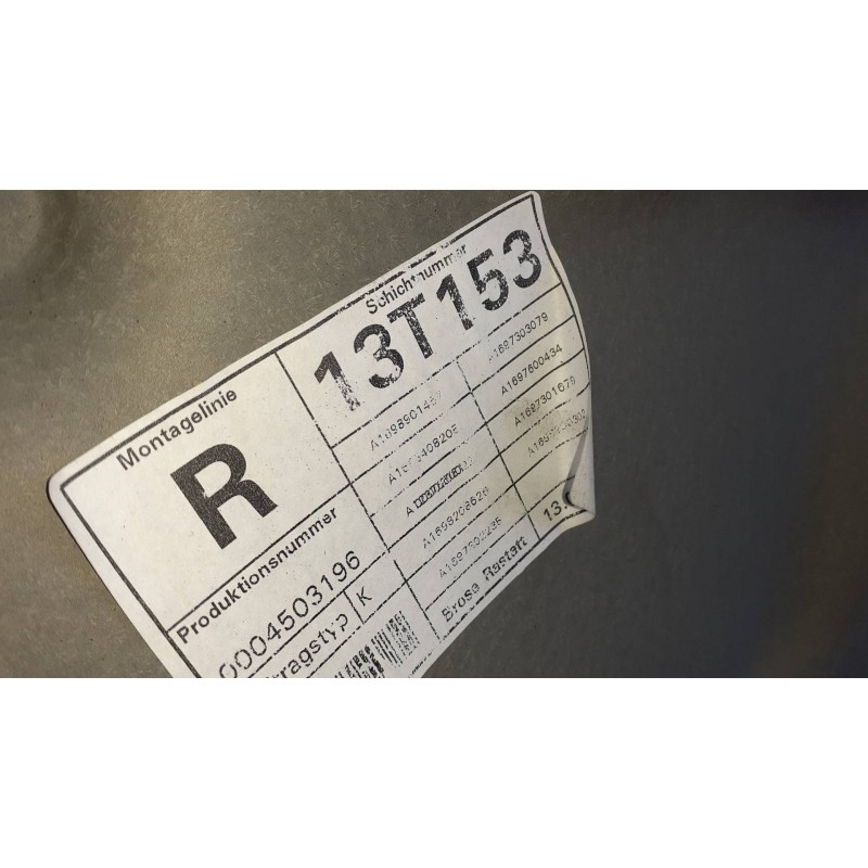 Recambio de elevalunas trasero derecho para mercedes-benz clase b (w245) referencia OEM IAM A1697301679 SIN MOTOR ELECTRICO