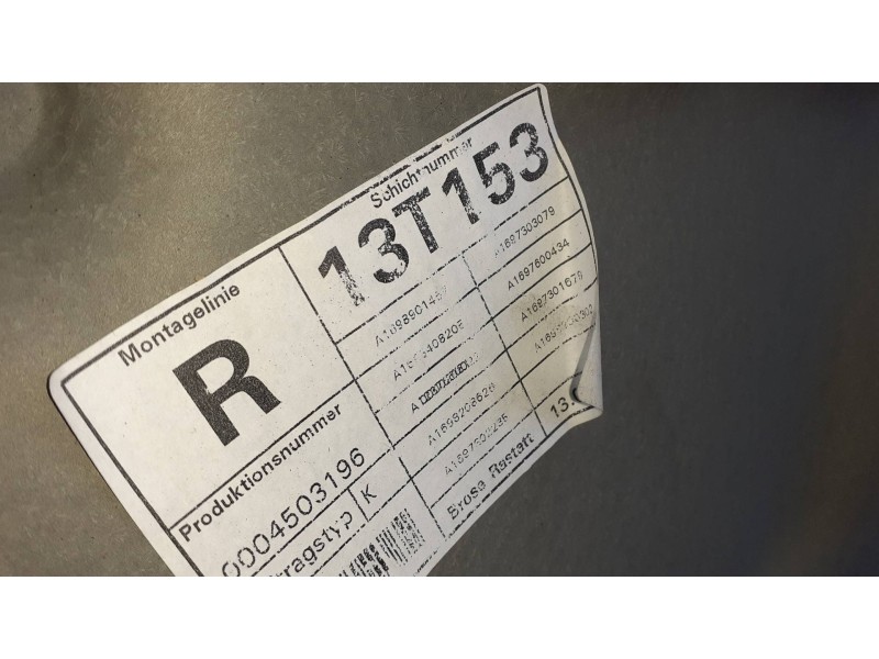 Recambio de elevalunas trasero derecho para mercedes-benz clase b (w245) referencia OEM IAM A1697301679 SIN MOTOR ELECTRICO