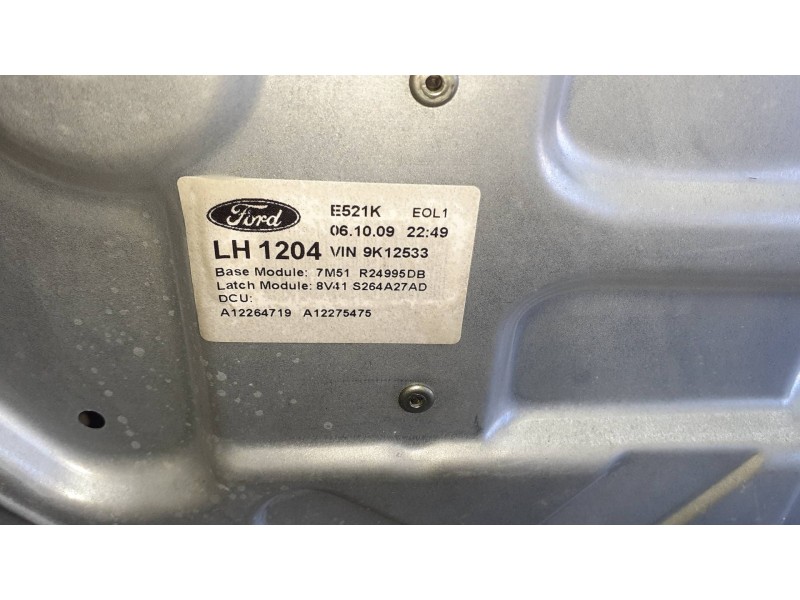 Recambio de elevalunas trasero izquierdo para ford kuga (cbv) referencia OEM IAM 7M51R24995DB SIN MOTOR ELECTRICO