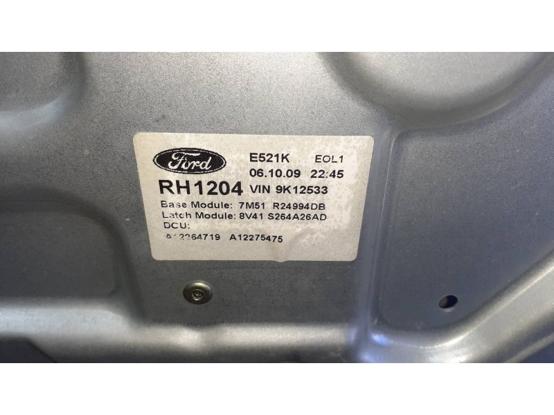 Recambio de elevalunas trasero derecho para ford kuga (cbv) referencia OEM IAM 7M51R24994DB SIN MOTOR ELECTRICO