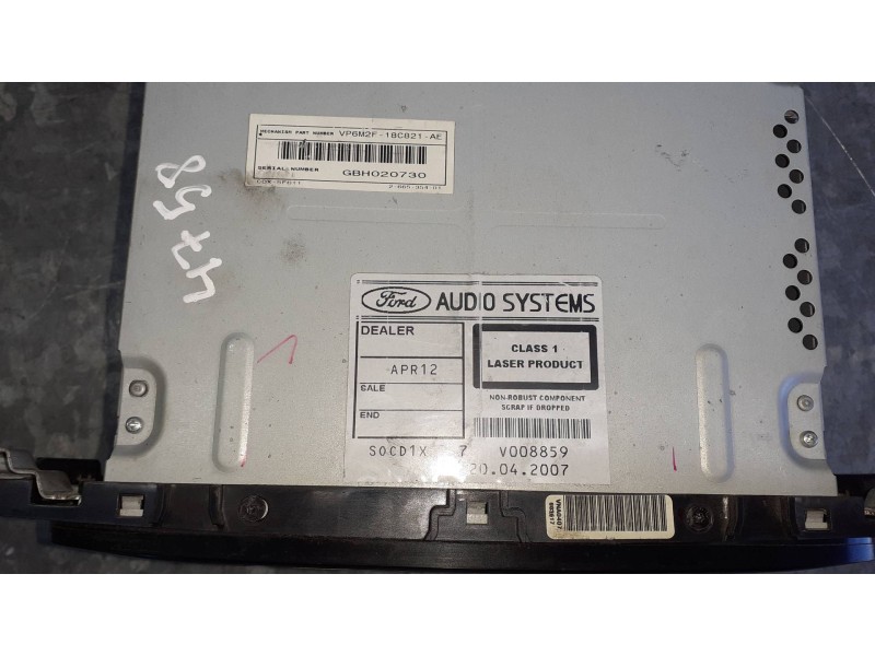Recambio de sistema audio / radio cd para ford focus berlina (cap) referencia OEM IAM 7M5T18C939JD VP6M2F18C821AE SONY