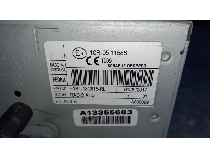 Recambio de sistema audio / radio cd para ford fiesta (ce1) referencia OEM IAM H1BT18C815RL 10R0511588 RADIO AHU