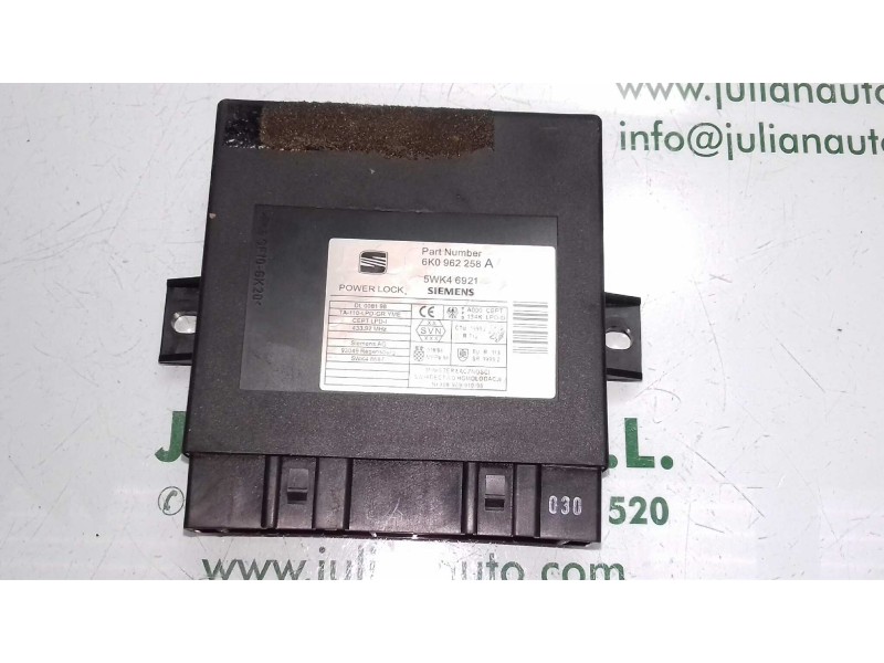 Recambio de modulo electronico para seat ibiza (6k1) select referencia OEM IAM 6K0962258A 5WK46921 SIEMENS