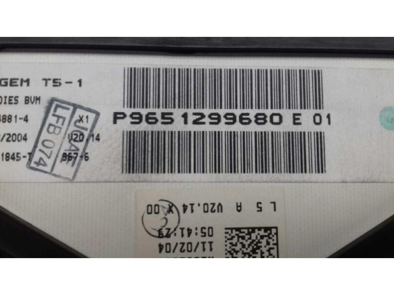 Recambio de cuadro instrumentos para peugeot 307 break / sw (s1) break xs referencia OEM IAM 9651299680 21674881 SAGEM
