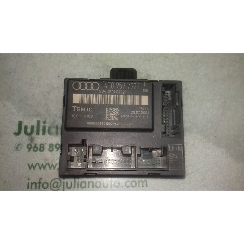 Recambio de centralita cierre para audi a6 berlina (4f2) 3.0 tdi quattro (171kw) referencia OEM IAM 4F0959792F  TEMIC